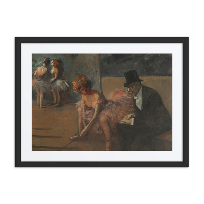 Danseuse et Admirateur Derrière la Scène