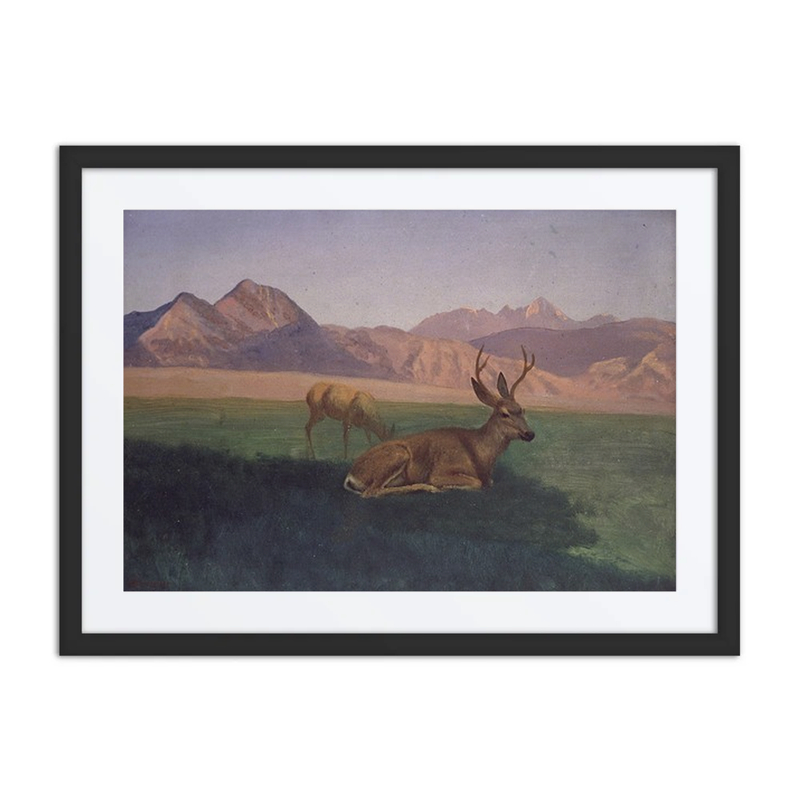 Deer in a Mountain Landscape