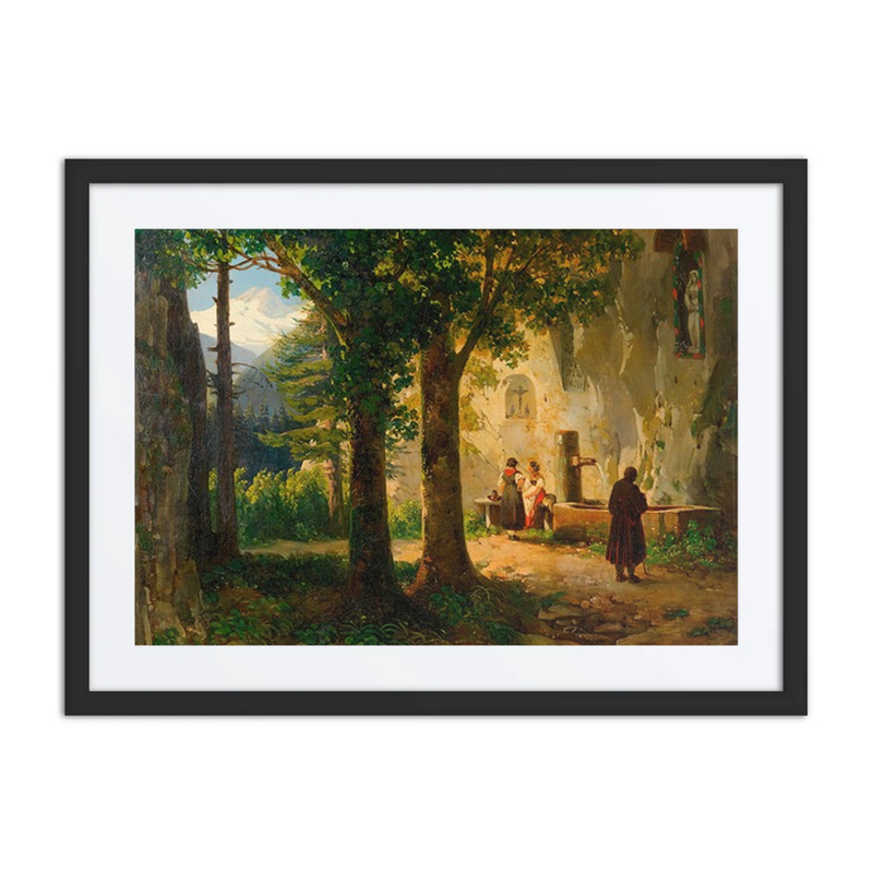 Devotees at a Holy Spring (Landscape with Fountain)