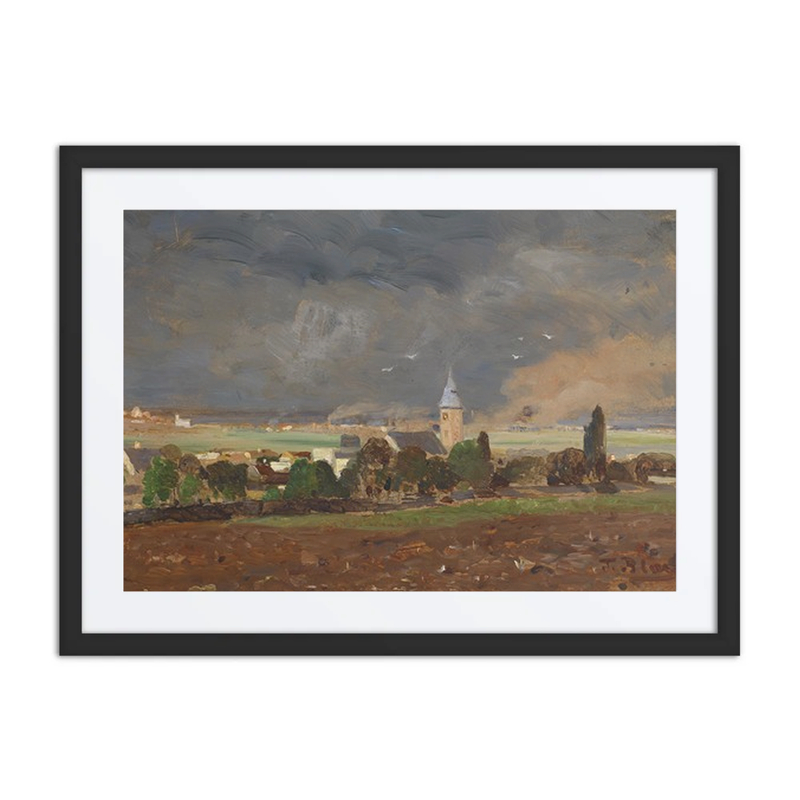 Dorflandschaft Vor Dem Unwetter