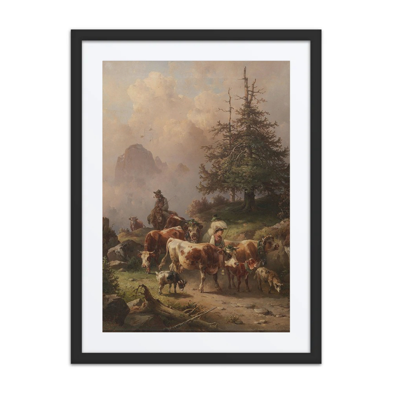 Driving the Cattle Down from the Alpine Pastures