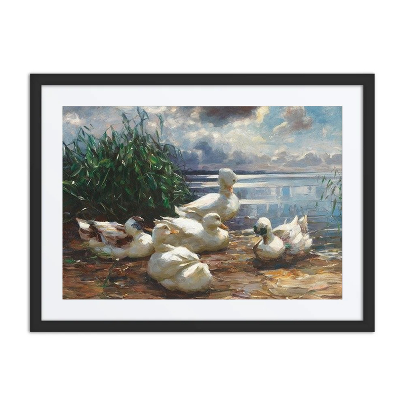 Ducks on Lake Chiemsee in a Brewing Storm