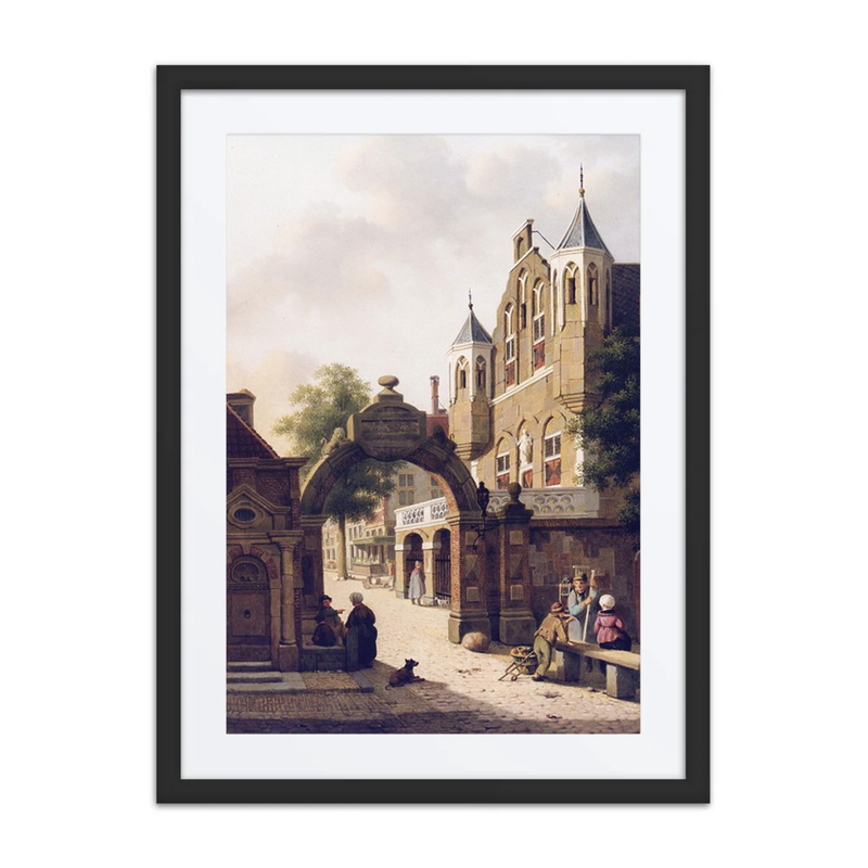 Dutch Street Scene with Figures