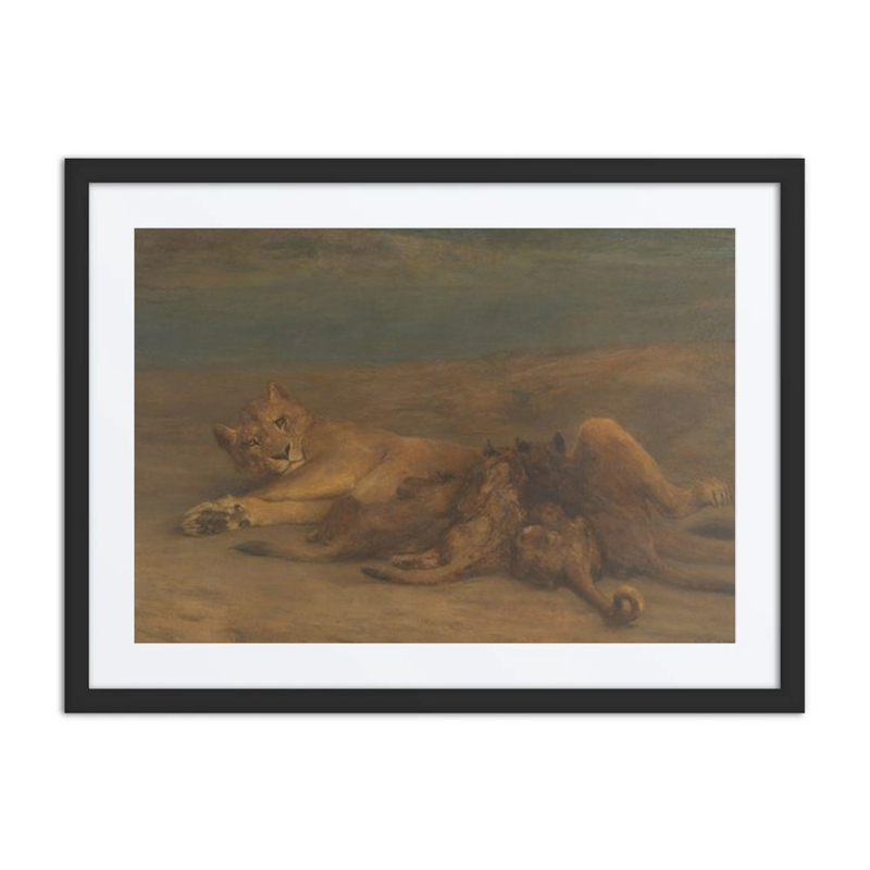 Een Leeuwin Met Vier Zogende Welpen, Genaamd ‘Moederliefde’