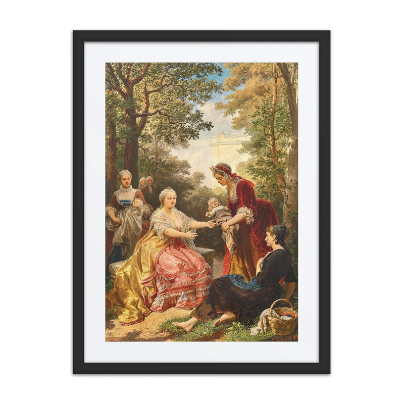 Empress Maria Theresa Taking Care of the Infant of a Poor Woman in the Garden of Schönbrunn Palace