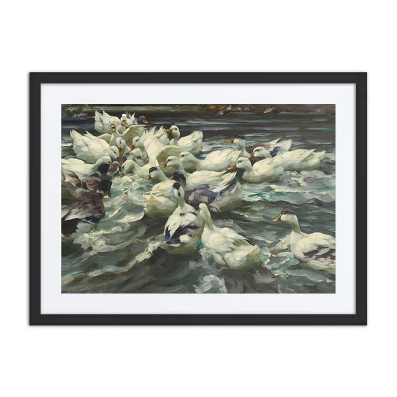 Enten in Teich (Wilde Jagd)