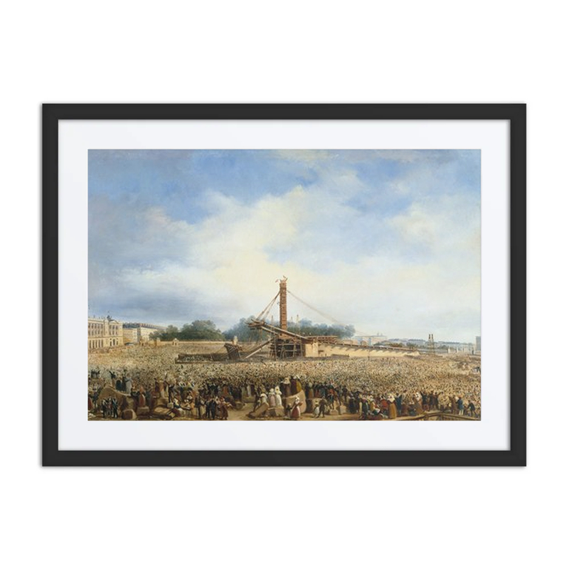 Erection of the Luxor Obelisk on the Place de la Concorde, October 25, 1836