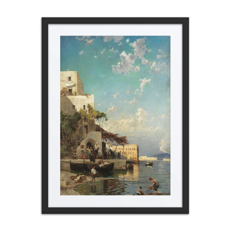 Evening Gathering of Fishermen in a Tavern in Mergellina, Naples