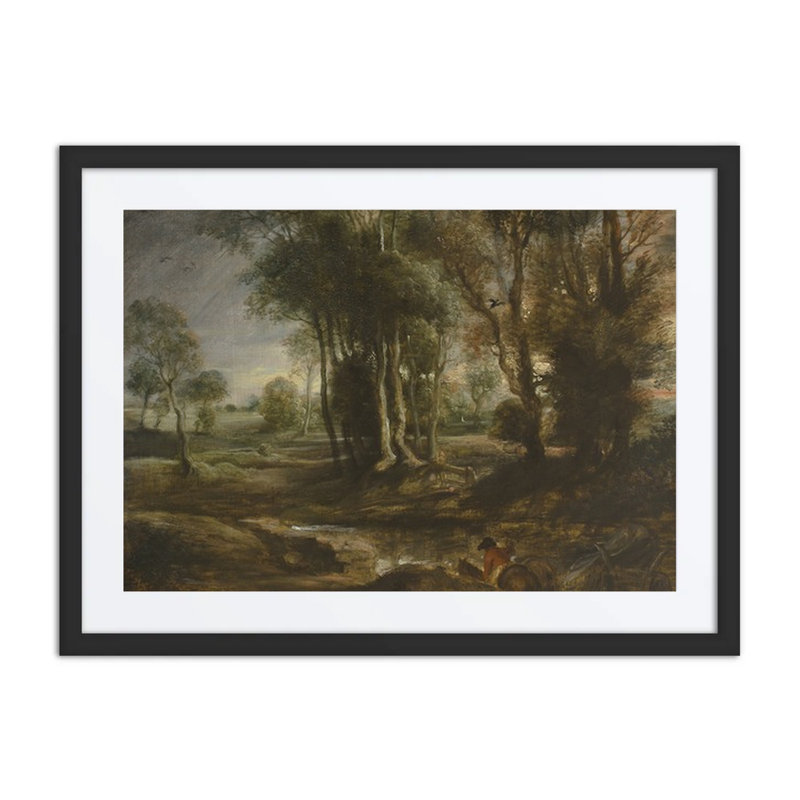 Evening Landscape with Timber Wagon