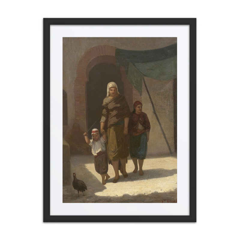 Famille Orientale Rabattant un Volatile