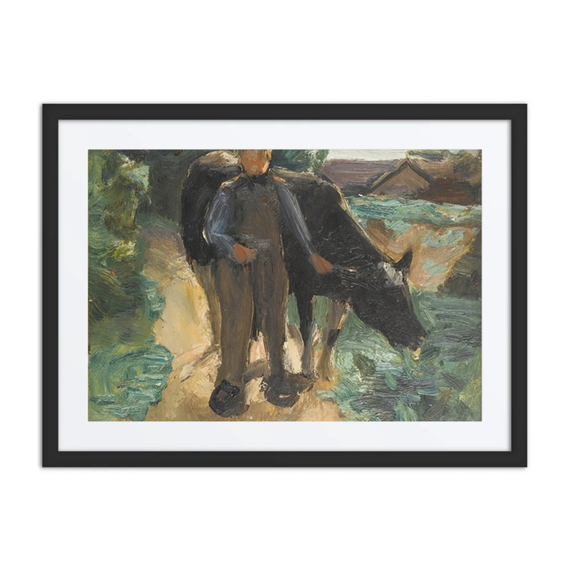 Farmer with Cow