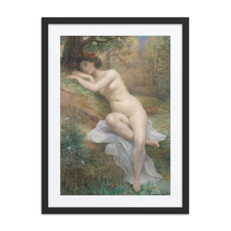 Female Nude in a Forest Landscape
