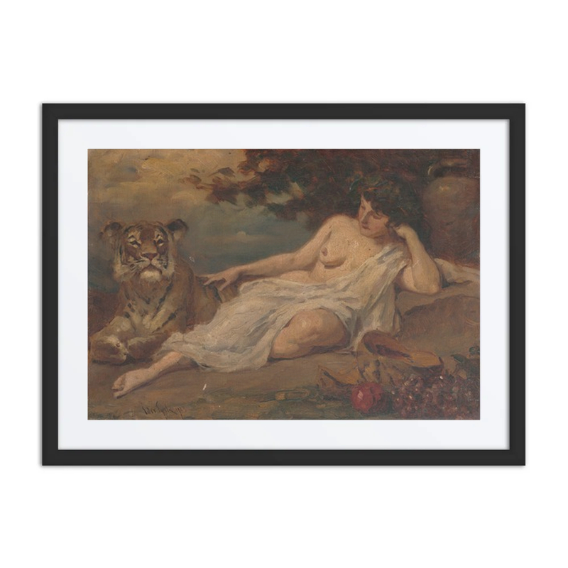 Female Nude with Tiger