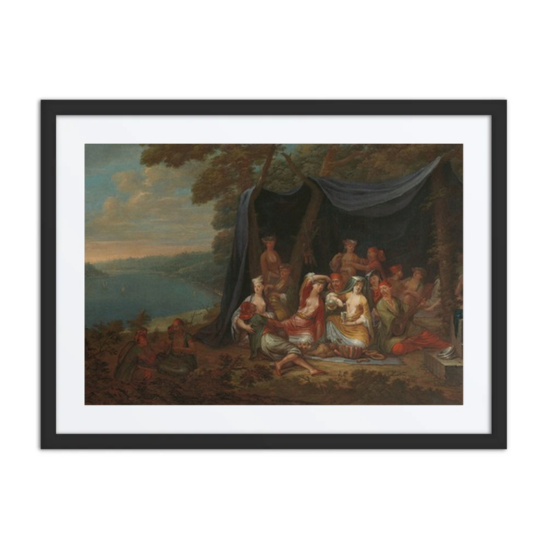 Fête Champêtre with Turkish Courtiers Under a Tent