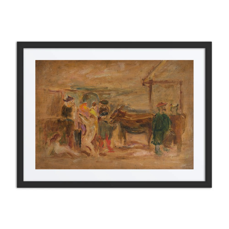Figural Scene with Donkeys