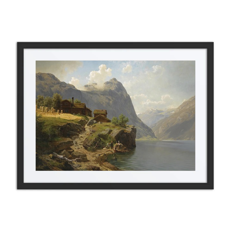 Figures in a Mountainous River Landscape
