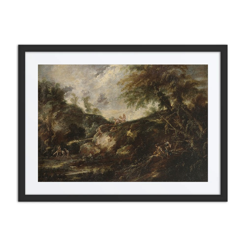 Figures in a Wooded Landscape