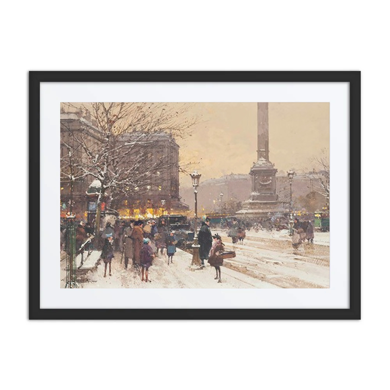 Figures in the Snow, Place de la Concorde, Paris