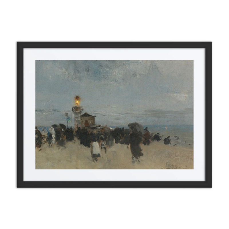 Figures Near a Lighthouse