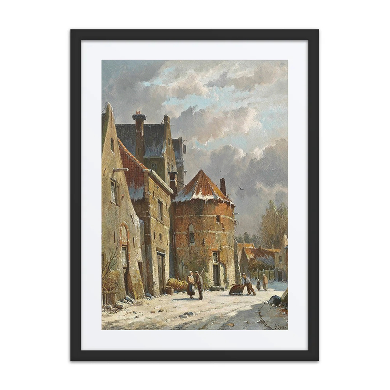Figures on a Dutch Street in Winter