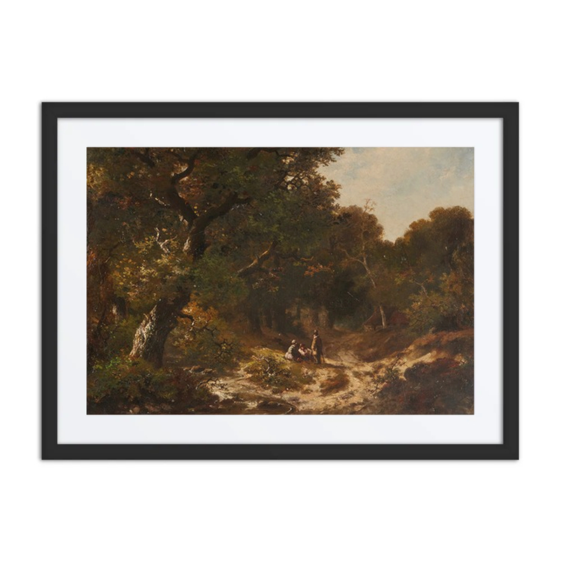 Figures on a Forest Path