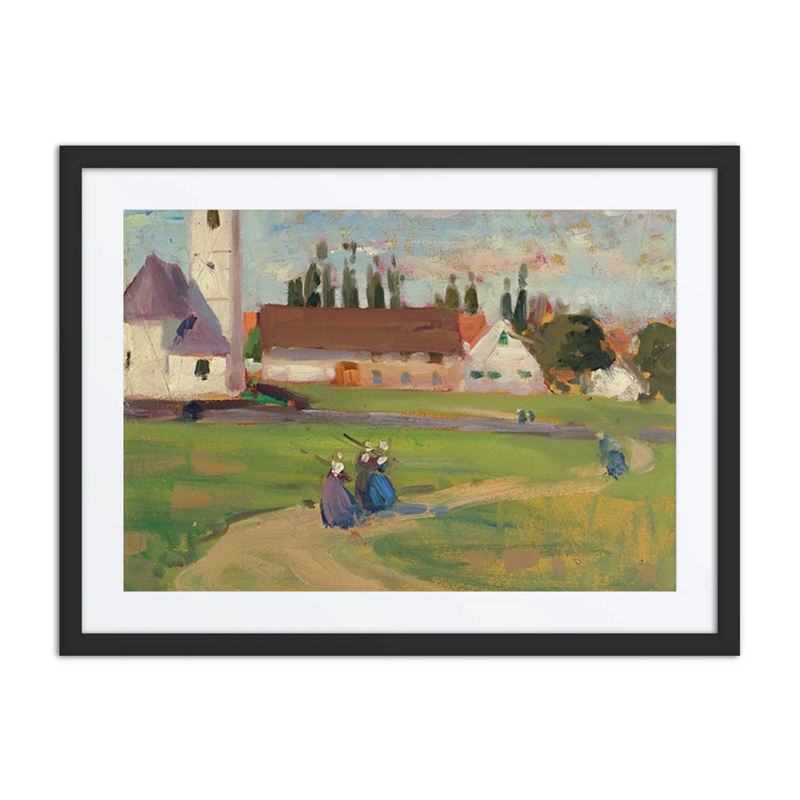 Figures on a Village Path