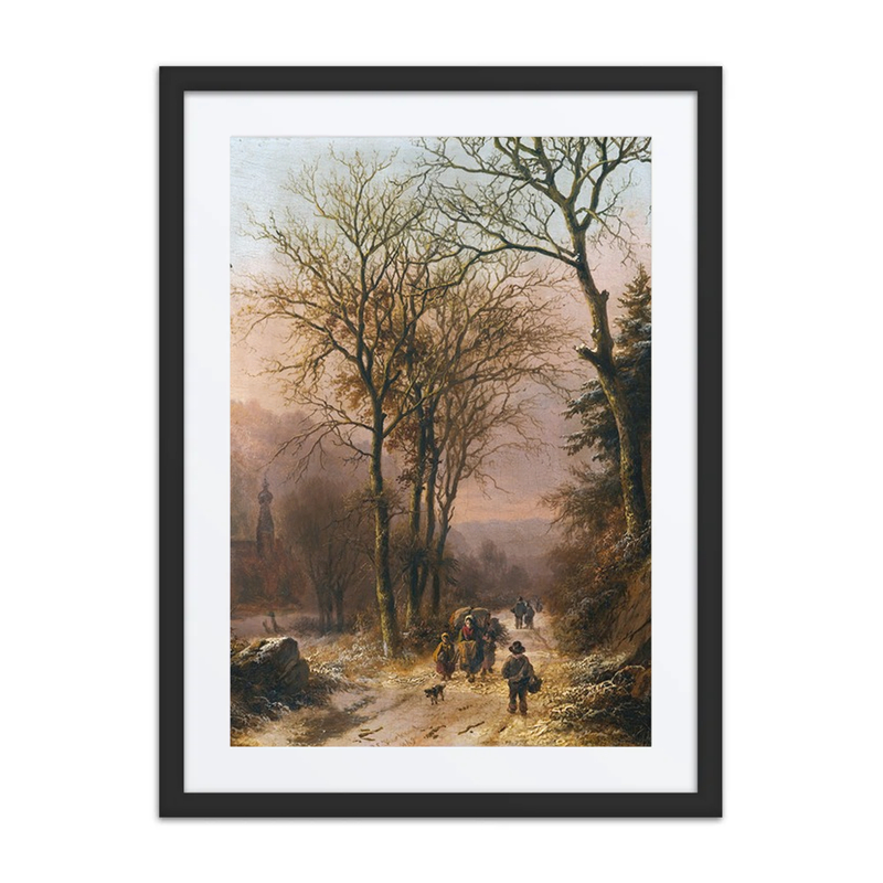 Figures on a Winter Road