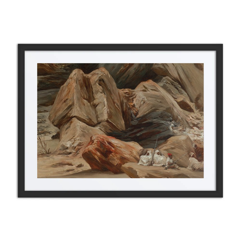 Figures Resting in the Mountains