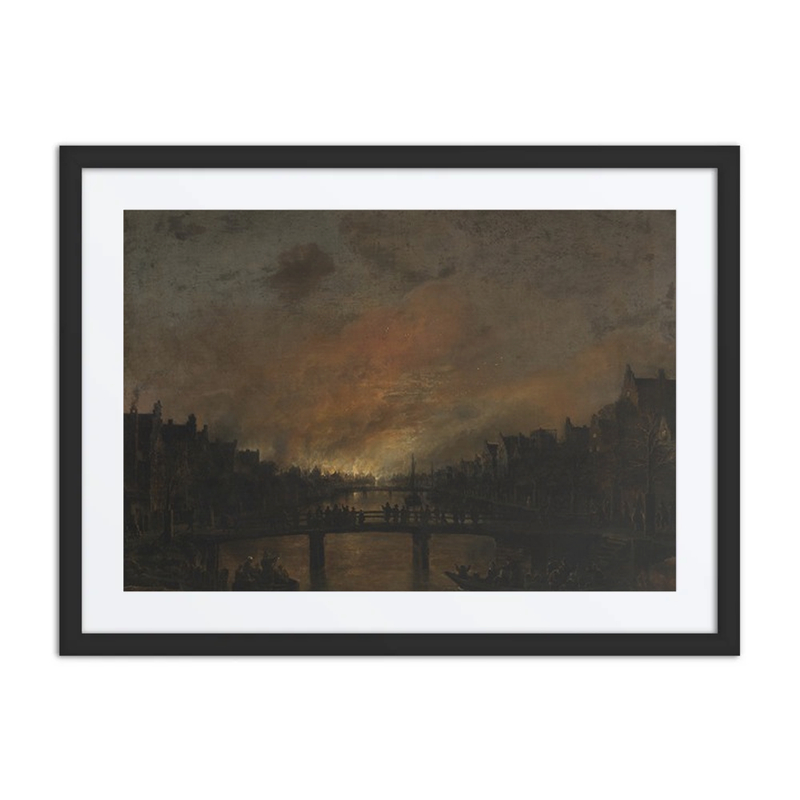 Fire at Amsterdam by Night