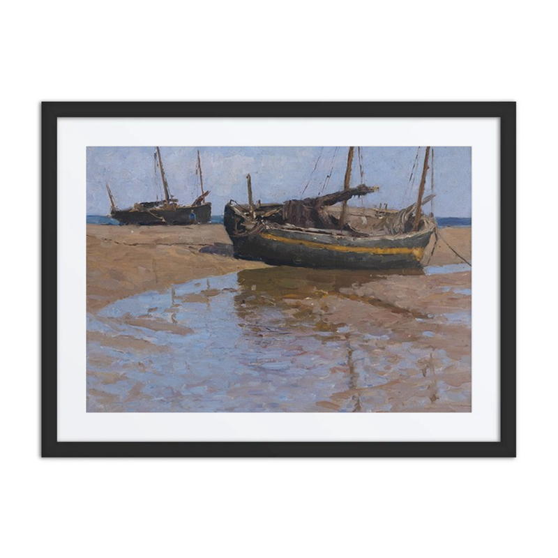 Fischerboote Zur Zeit Der Ebbe