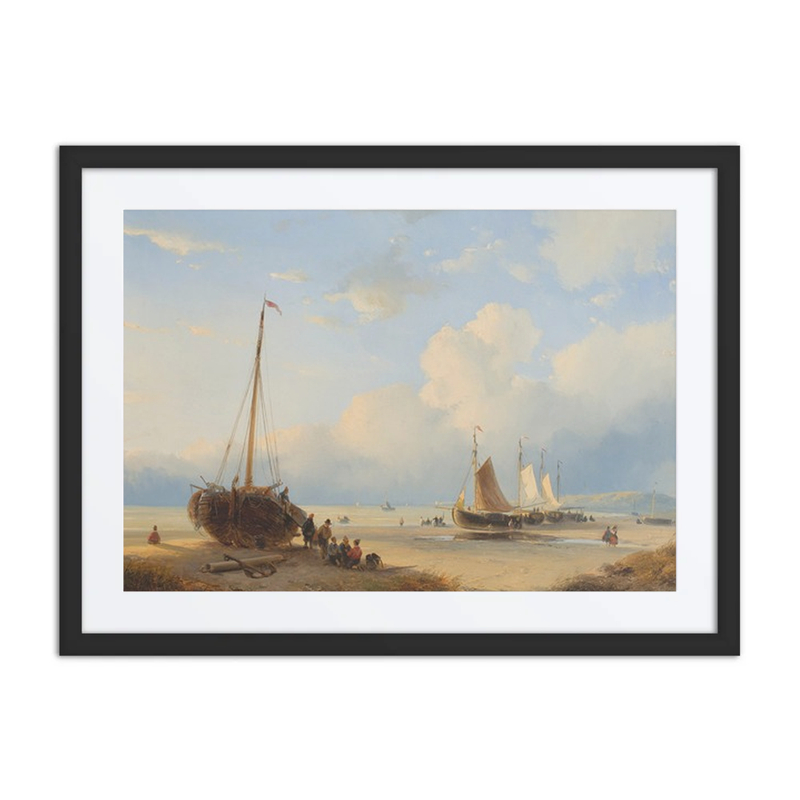 Fisherfolk with Beached Vessels
