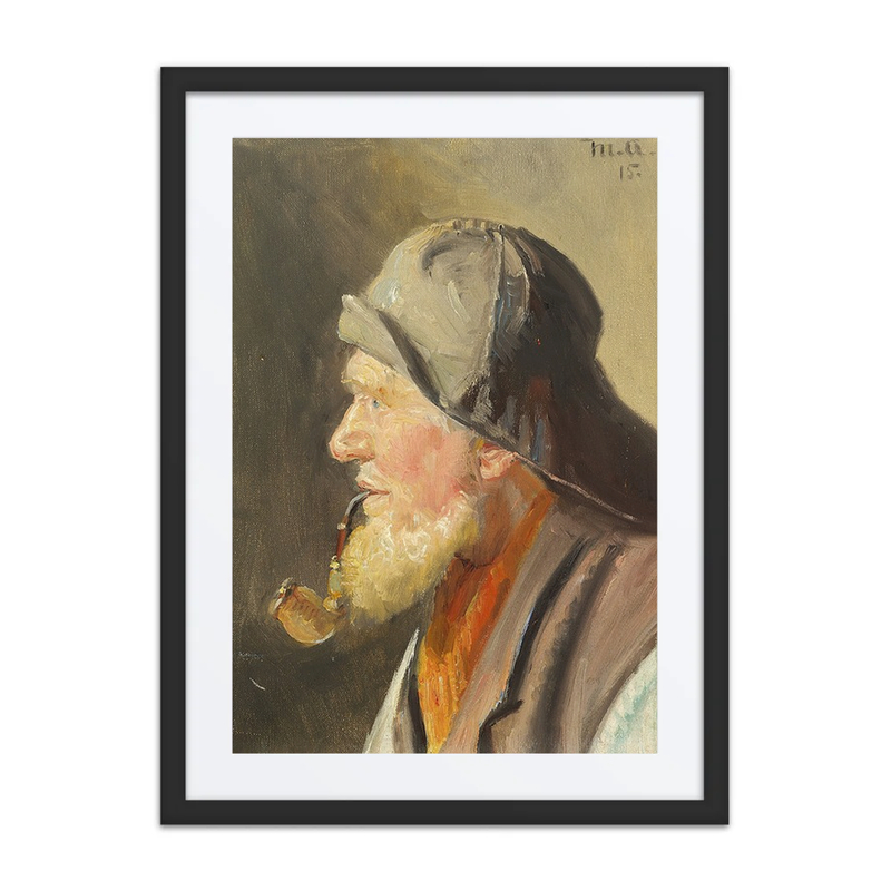 Fisherman with Pipe and Southwester