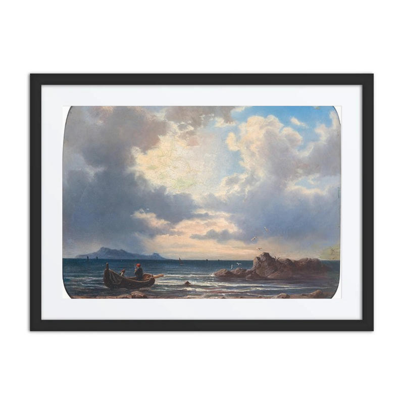 Fishing Boat on the Shore with Seagulls
