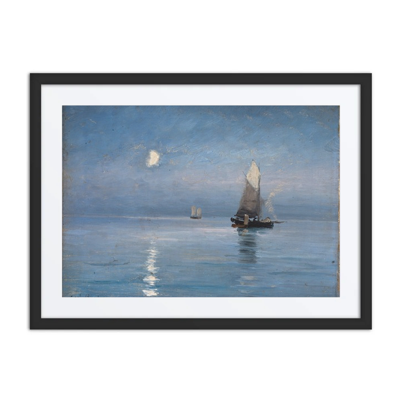 Fishing Cutters in Moonlit Night