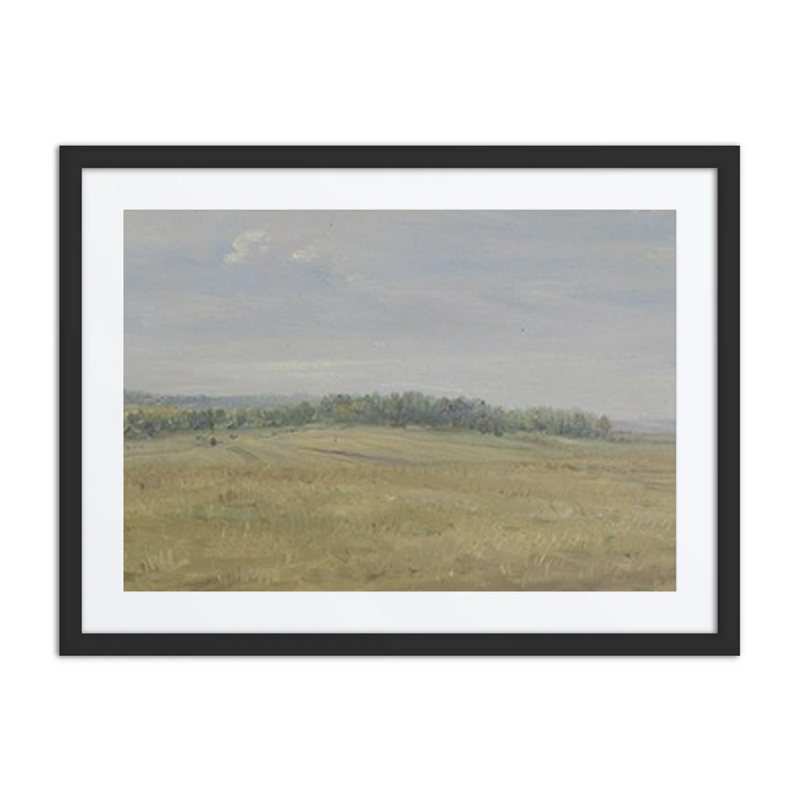 Flat Landscape with Meadows
