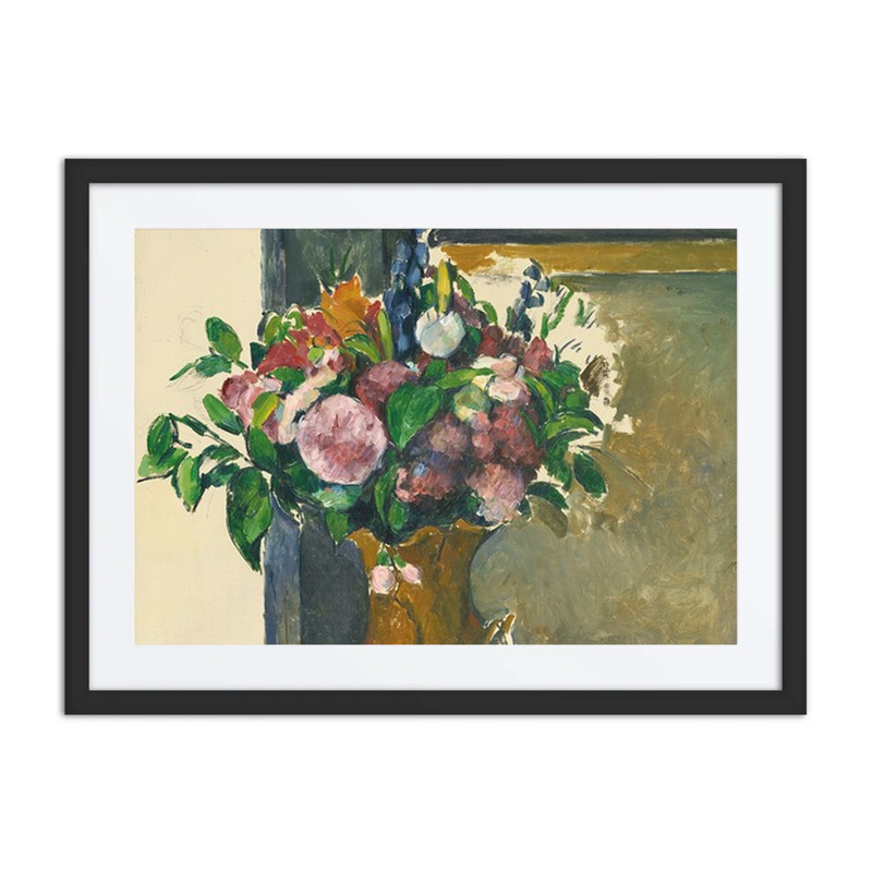 Fleurs dans un Vase Rouge