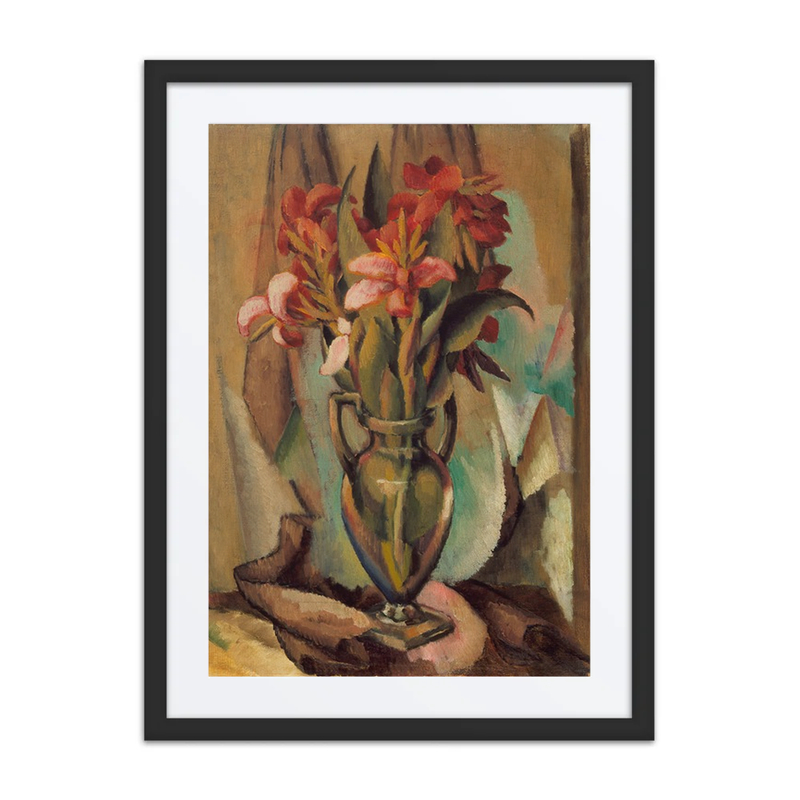 Flowers in a Handled Vase