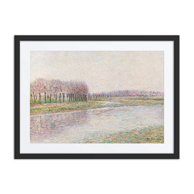Flusslandschaft Mit Weiden