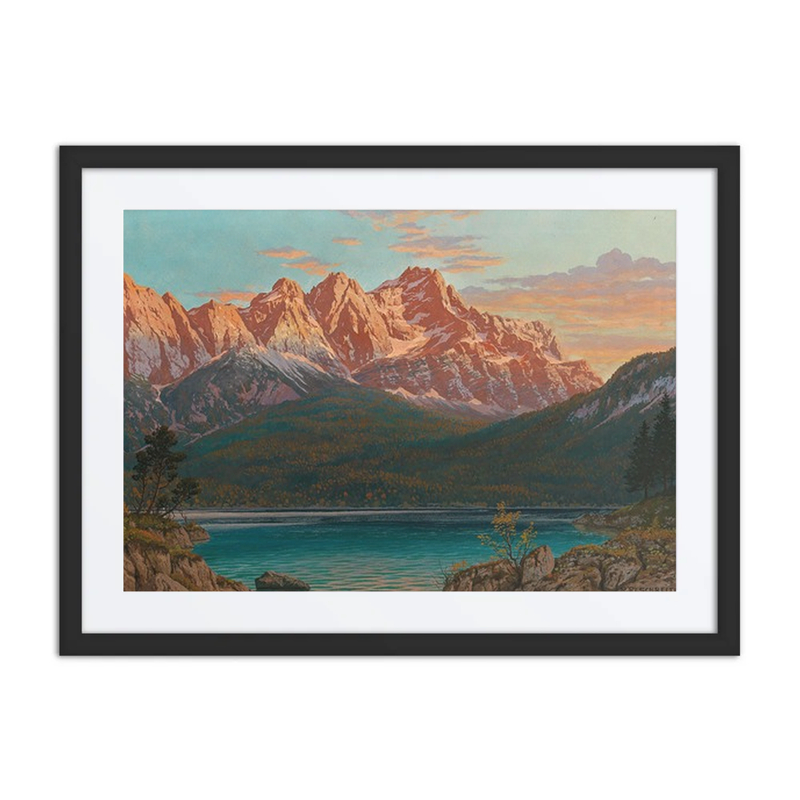 Föhnabend, Eibsee Mit Zugspitze