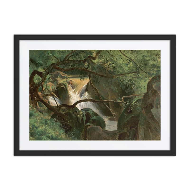 Forest Interior with a Waterfall