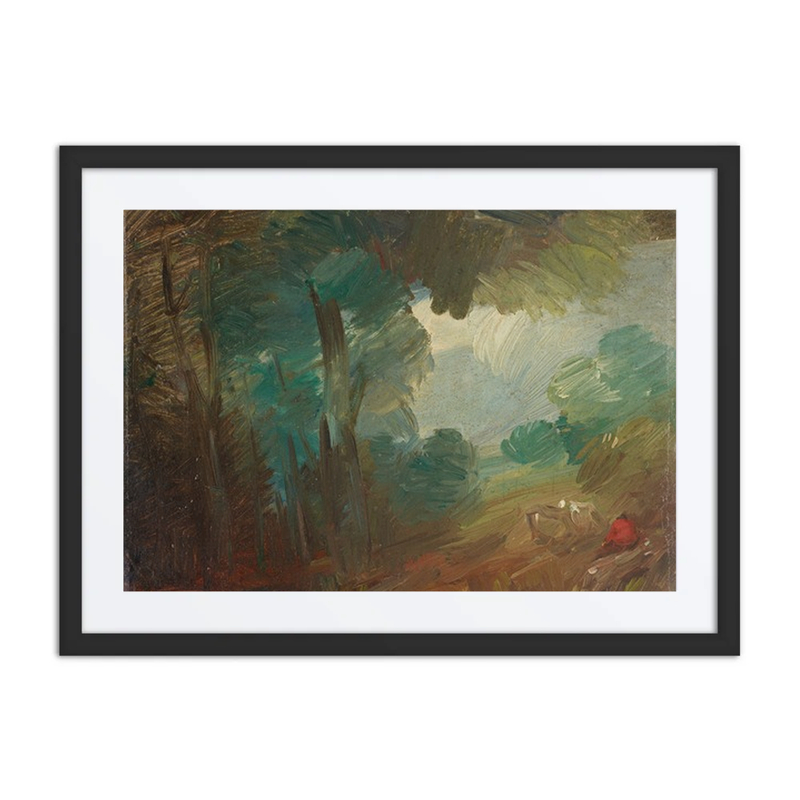 Forest Landscape with Cows and Farmer