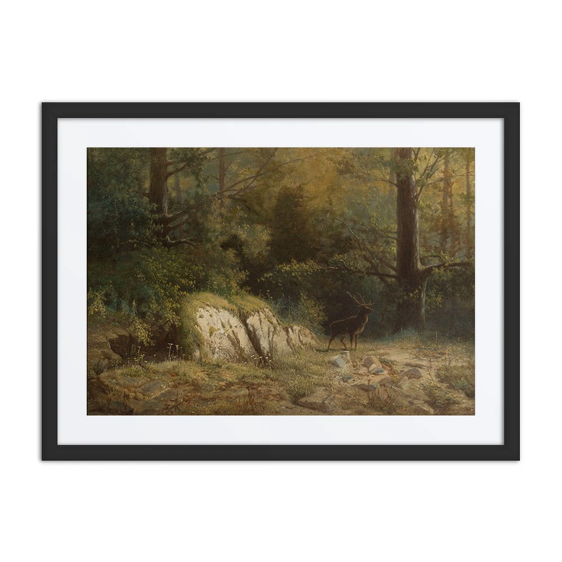 Forest Landscape with Deer