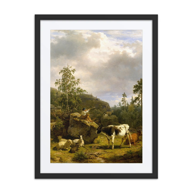 Forest Landscape with Shepherd Boy and Cattle