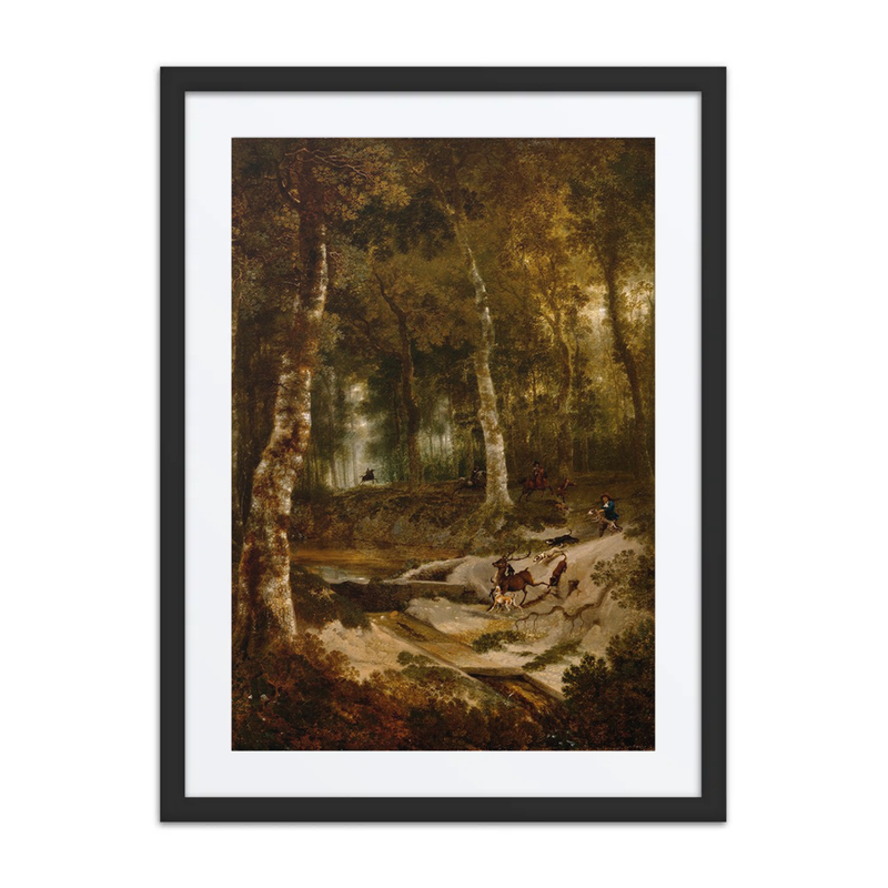 Forest Landscape with Stag Hunt