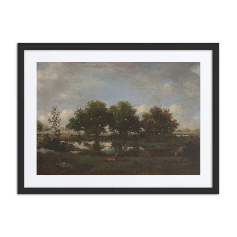 Forest Landscape with Stags