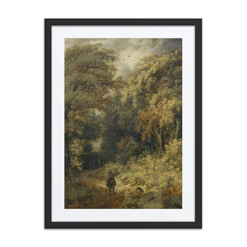 Forest Path with a Hunter