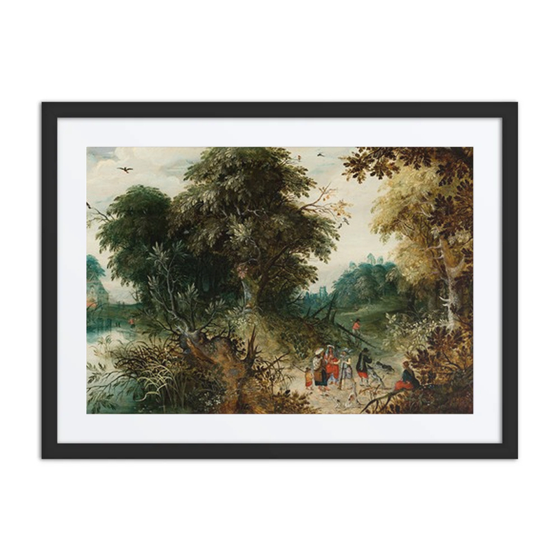Forest View with Travellers