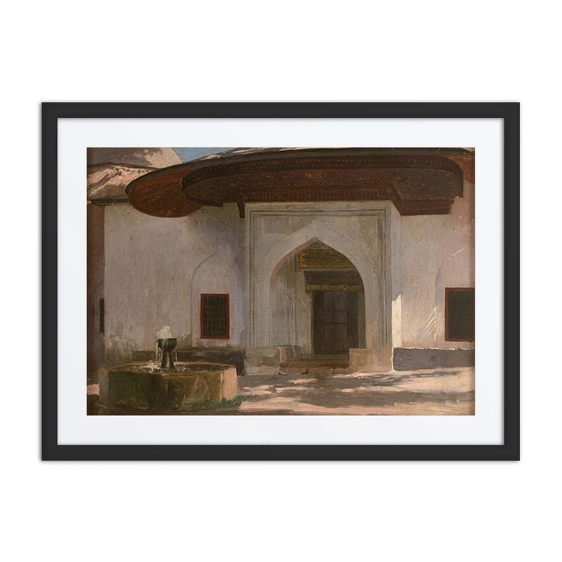 Fountain at the Entrance of a Monument, Likely in Egypt