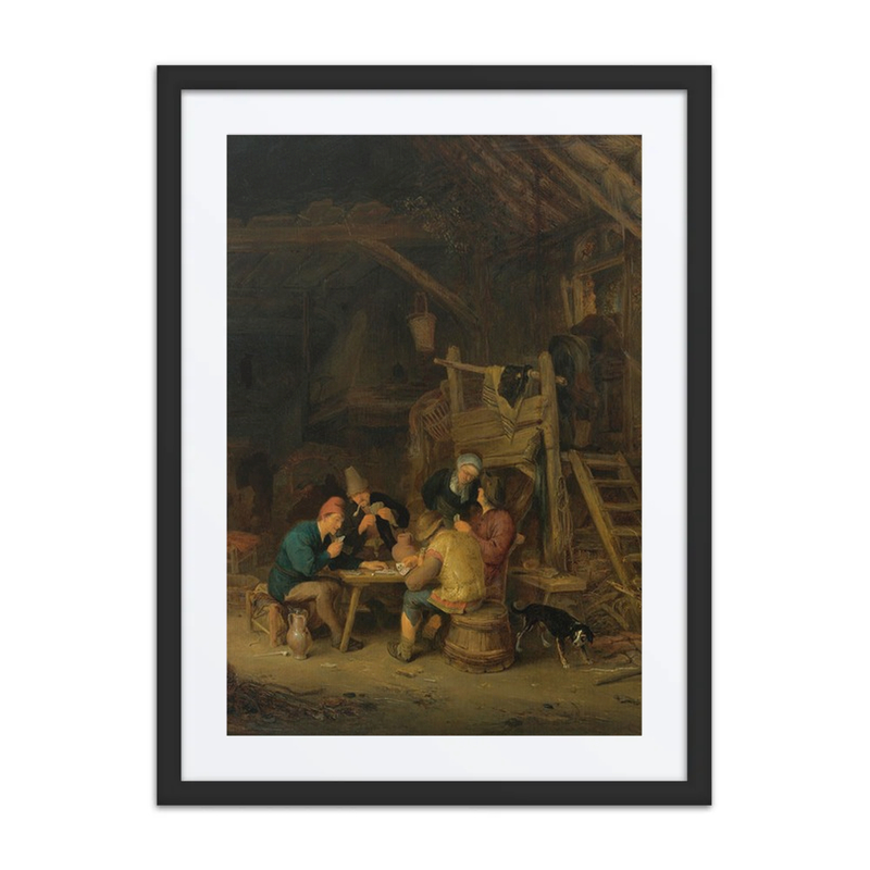 Four Card Players in a Rustic Interior
