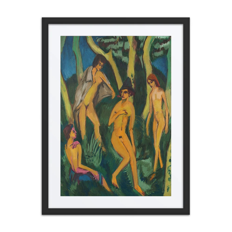 Four Nudes Under Trees